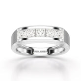 1.4 CT Princess Cut Lab Diamond Men's Ring